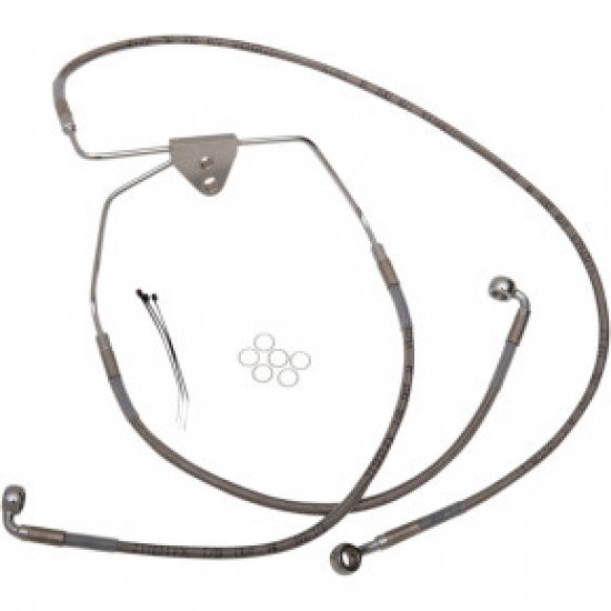 DRAG SPECIALTIES BRAKE LINE - FRONT - 8 - TOURING - STAINLESS STEEL # 1741-2627 DRAG SPECIALTIES BRAKE LINE - FRONT - 8 - TOURING - STAINLESS STEEL # 1741-2627