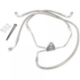 DRAG SPECIALTIES BRAKE LINE - FRONT - 10 - TOURING - STAINLESS STEEL # 1741-2633
