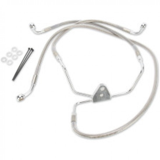 DRAG SPECIALTIES BRAKE LINE - FRONT - 10 - TOURING - STAINLESS STEEL # 1741-2633