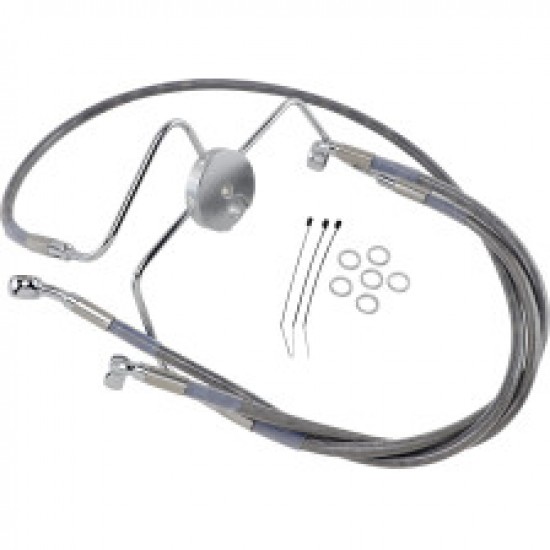 DRAG SPECIALTIES BRAKE LINE - FRONT - 10 - STAINLESS STEEL # 1741-2638