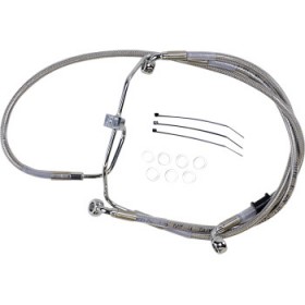 DRAG SPECIALTIES BRAKE LINE - 8 - STAINLESS STEEL - FXDF 08-17 # 1741-2904