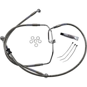 DRAG SPECIALTIES BRAKE LINE - 10 - STAINLESS STEEL - FXDF 08-17 # 1741-2905