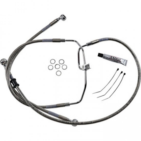 DRAG SPECIALTIES BRAKE LINE - 10 - STAINLESS STEEL - FXDF 08-17 # 1741-2905 DRAG SPECIALTIES BRAKE LINE - 10 - STAINLESS STEEL - FXDF 08-17 # 1741-2905
