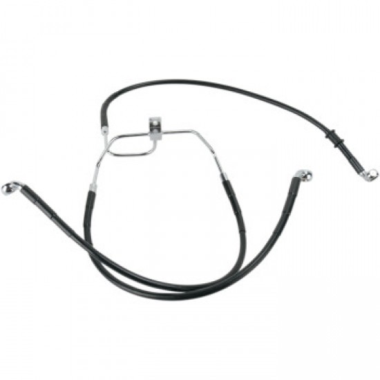 DRAG SPECIALTIES BRAKE LINE - FRONT (LOWER/UPPER) - BLACK # 1741-2906