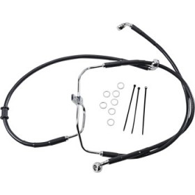 DRAG SPECIALTIES BRAKE LINE - FRONT - BLACK - 2 - FXDF 08-17 # 1741-2907