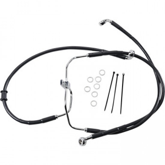 DRAG SPECIALTIES BRAKE LINE - FRONT - BLACK - 2 - FXDF 08-17 # 1741-2907 DRAG SPECIALTIES BRAKE LINE - FRONT - BLACK - 2 - FXDF 08-17 # 1741-2907