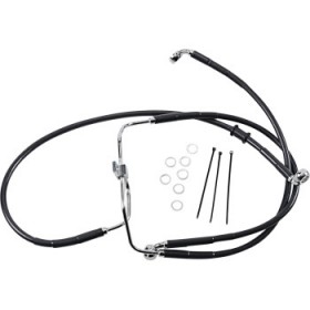 DRAG SPECIALTIES BRAKE LINE - FRONT - BLACK - 6 - FXDF 08-17 # 1741-2909