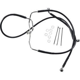 DRAG SPECIALTIES BRAKE LINE - FRONT - BLACK - 8 - FXDF 08-17 # 1741-2910