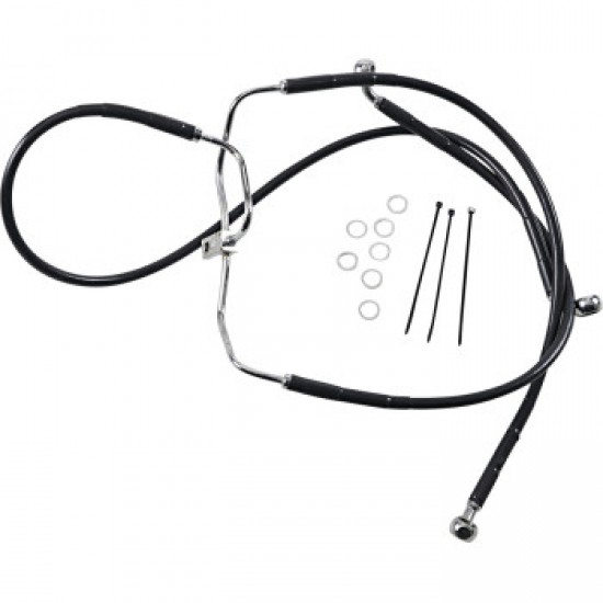 DRAG SPECIALTIES BRAKE LINE - FRONT - BLACK - 8 - FXDF 08-17 # 1741-2910 DRAG SPECIALTIES BRAKE LINE - FRONT - BLACK - 8 - FXDF 08-17 # 1741-2910