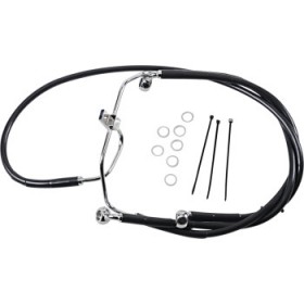 DRAG SPECIALTIES BRAKE LINE - FRONT - BLACK - 10 - FXDF 08-17 # 1741-2911