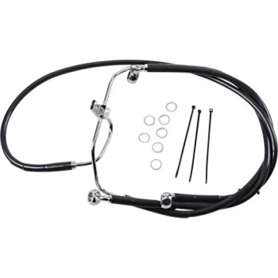 DRAG SPECIALTIES BRAKE LINE - FRONT - BLACK - 10 - FXDF 08-17 # 1741-2911 DRAG SPECIALTIES BRAKE LINE - FRONT - BLACK - 10 - FXDF 08-17 # 1741-2911