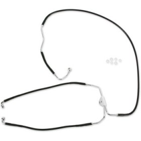 DRAG SPECIALTIES BRAKE LINE - FRONT (LOWER/MID) - ABS - BLACK # 1741-2939
