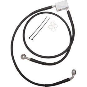 DRAG SPECIALTIES BRAKE LINE - FRONT - BLACK - 2 - SOFTAIL 00-03 # 1741-2951 