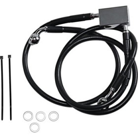 DRAG SPECIALTIES BRAKE LINE - REAR - BLACK - 3 - SOFTAIL 00-03 # 1741-2952