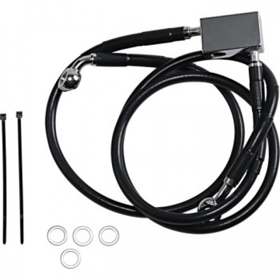 DRAG SPECIALTIES BRAKE LINE - REAR - BLACK - 3 - SOFTAIL 00-03 # 1741-2952 DRAG SPECIALTIES BRAKE LINE - REAR - BLACK - 3 - SOFTAIL 00-03 # 1741-2952