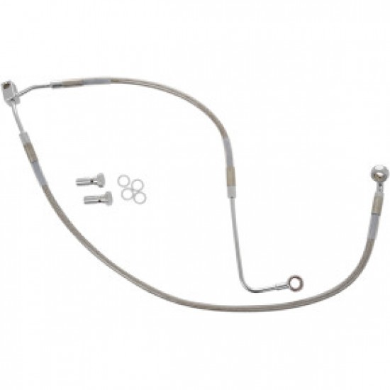 DRAG SPECIALTIES BRAKE LINE - FRONT (LOWER/UPPER) - STAINLESS STEEL # 1741-3775