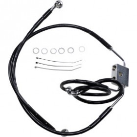 DRAG SPECIALTIES BRAKE LINE - FRONT - BLACK - 6 - FXDF 12-17 # 1741-3828