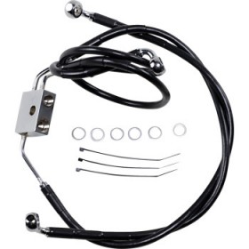 DRAG SPECIALTIES BRAKE LINE - FRONT - BLACK - 8 - FXDF 12-17 # 1741-3830