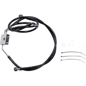 DRAG SPECIALTIES BRAKE LINE - FRONT - BLACK - 10 - FXDF 12-17 # 1741-3832