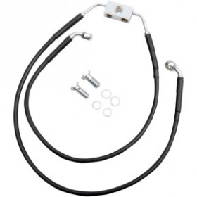 DRAG SPECIALTIES BRAKE LINE - FRONT - BLACK - 4 # 1741-3838