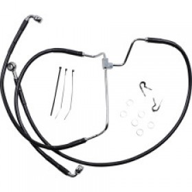 DRAG SPECIALTIES BRAKE LINE - FRONT - BLACK - 2 # 1741-3976