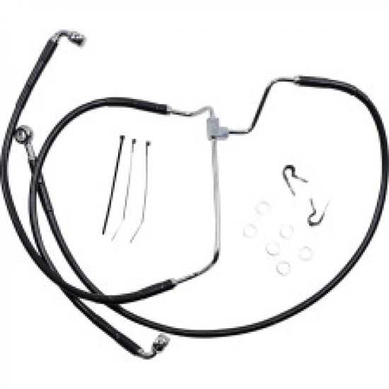 DRAG SPECIALTIES BRAKE LINE - FRONT - BLACK - 2 # 1741-3976 DRAG SPECIALTIES BRAKE LINE - FRONT - BLACK - 2 # 1741-3976
