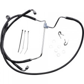 DRAG SPECIALTIES BRAKE LINE - FRONT - BLACK - 4 # 1741-3978