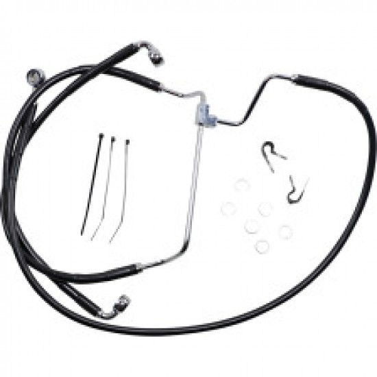 DRAG SPECIALTIES BRAKE LINE - FRONT - BLACK - 4 # 1741-3978 DRAG SPECIALTIES BRAKE LINE - FRONT - BLACK - 4 # 1741-3978
