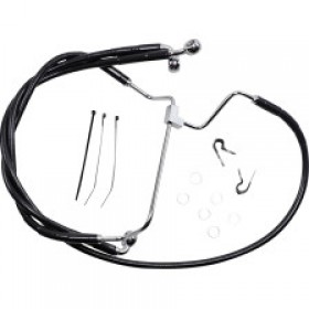 DRAG SPECIALTIES BRAKE LINE - FRONT - BLACK - 6 # 1741-3980