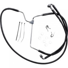 DRAG SPECIALTIES BRAKE LINE - FRONT - BLACK - 8 # 1741-3982