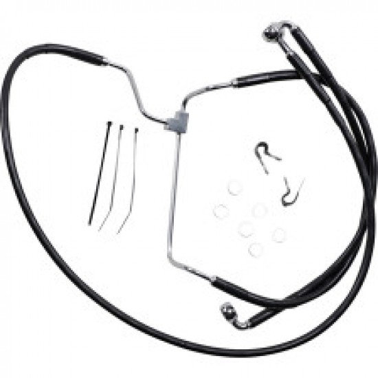 DRAG SPECIALTIES BRAKE LINE - FRONT - BLACK - 8 # 1741-3982 DRAG SPECIALTIES BRAKE LINE - FRONT - BLACK - 8 # 1741-3982
