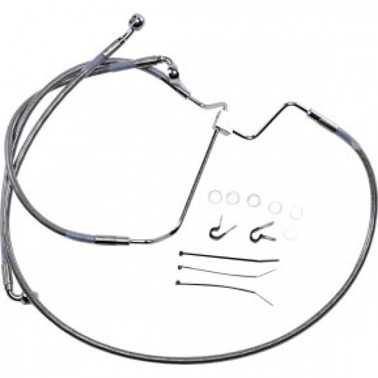DRAG SPECIALTIES BRAKE LINE - 10 - STAINLESS STEEL # 1741-3983 DRAG SPECIALTIES BRAKE LINE - 10 - STAINLESS STEEL # 1741-3983