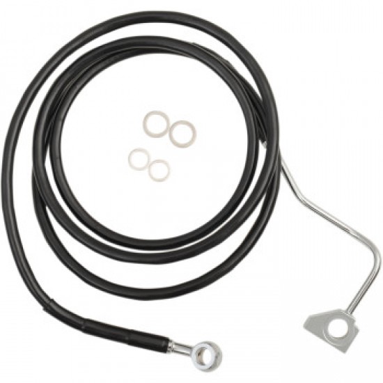 DRAG SPECIALTIES BRAKE LINE - FRONT (UPPER) - BLACK - 8 WITH ABS # 1741-3998 DRAG SPECIALTIES BRAKE LINE - FRONT (UPPER) - BLACK - 8 WITH ABS # 1741-3998