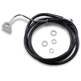 DRAG SPECIALTIES BRAKE LINE - FRONT (UPPER) - BLACK - 10 WITH ABS # 1741-3999