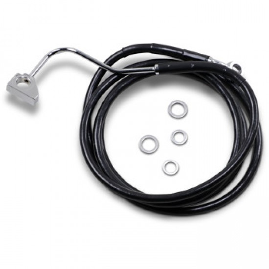 DRAG SPECIALTIES BRAKE LINE - FRONT (UPPER) - BLACK - 10 WITH ABS # 1741-3999