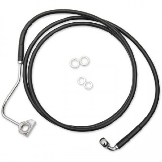 DRAG SPECIALTIES BRAKE LINE - FRONT (UPPER) - BLACK - 8 # 1741-4508