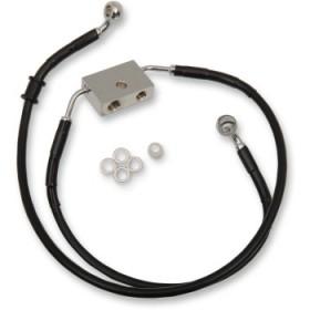 DRAG SPECIALTIES BRAKE LINE - FRONT (LOWER/UPPER) - BLACK # 1741-5329 