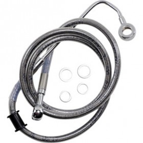 DRAG SPECIALTIES BRAKE LINE - 8 - STAINLESS STEEL - 15-17 SOFTAIL # 1741-5758