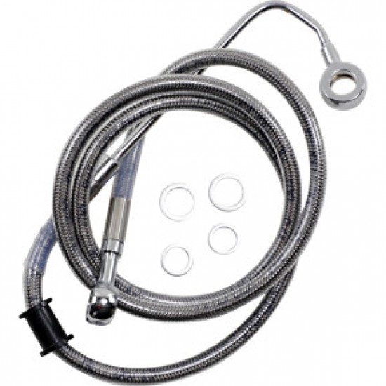 DRAG SPECIALTIES BRAKE LINE - 8 - STAINLESS STEEL - 15-17 SOFTAIL # 1741-5758 DRAG SPECIALTIES BRAKE LINE - 8 - STAINLESS STEEL - 15-17 SOFTAIL # 1741-5758
