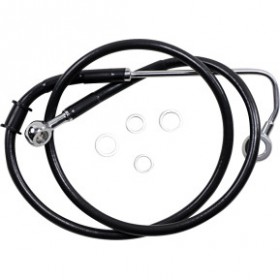 DRAG SPECIALTIES BRAKE LINE - 4 - BLACK - 15-17 SOFTAIL # 1741-5761