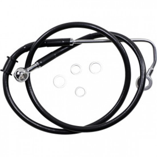 DRAG SPECIALTIES BRAKE LINE - 4 - BLACK - 15-17 SOFTAIL # 1741-5761 DRAG SPECIALTIES BRAKE LINE - 4 - BLACK - 15-17 SOFTAIL # 1741-5761