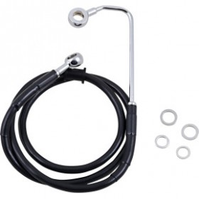 DRAG SPECIALTIES BRAKE LINE - 6 - BLACK - 15-17 SOFTAIL # 1741-5762
