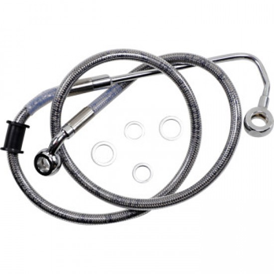 DRAG SPECIALTIES BRAKE LINE - FRONT (UPPER) - STAINLESS STEEL # 1741-5764 DRAG SPECIALTIES BRAKE LINE - FRONT (UPPER) - STAINLESS STEEL # 1741-5764