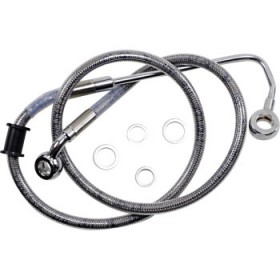 DRAG SPECIALTIES BRAKE LINE - 4 - STAINLESS STEEL - 15-17 SOFTAIL # 1741-5766