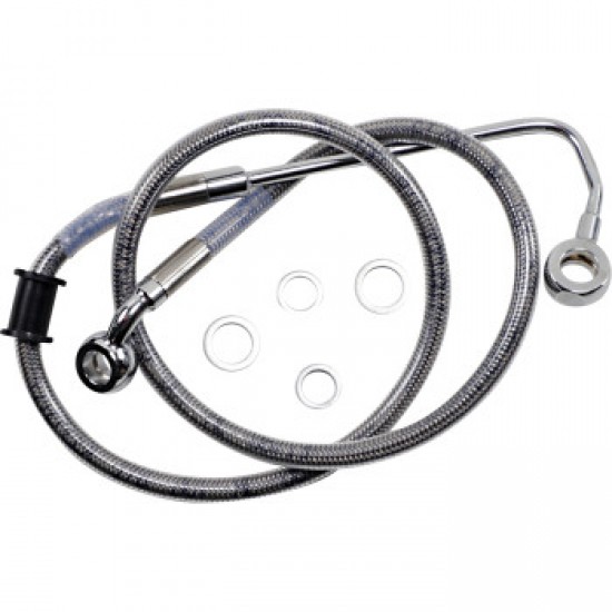 DRAG SPECIALTIES BRAKE LINE - 4 - STAINLESS STEEL - 15-17 SOFTAIL # 1741-5766