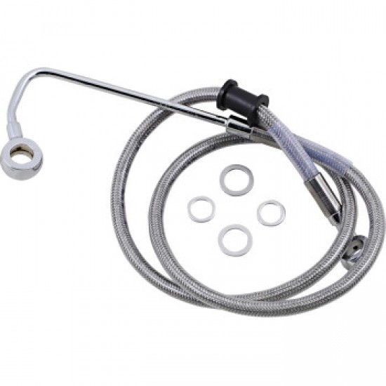 DRAG SPECIALTIES BRAKE LINE - 2 - STAINLESS STEEL - 15-17 SOFTAIL # 1741-5777 