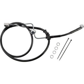 DRAG SPECIALTIES BRAKE LINE - REAR - MASTER CYLINDER TO ABS - BLACK # 1741-6343