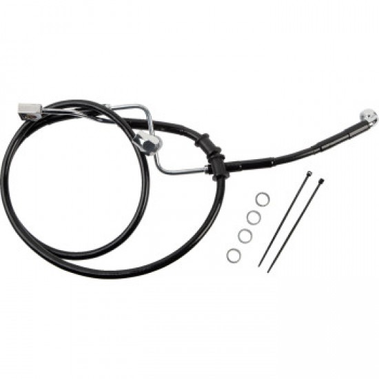 DRAG SPECIALTIES BRAKE LINE - REAR - MASTER CYLINDER TO ABS - BLACK # 1741-6343 DRAG SPECIALTIES BRAKE LINE - REAR - MASTER CYLINDER TO ABS - BLACK # 1741-6343