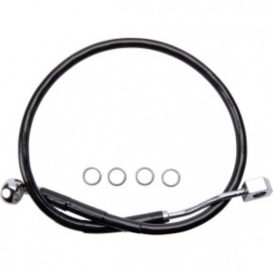 DRAG SPECIALTIES BRAKE LINE - REAR - MASTER CYLINDER TO ABS - BLACK # 1741-6345
