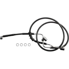 DRAG SPECIALTIES BRAKE LINE - REAR - MASTER CYLINDER TO ABS - BLACK # 1741-6347